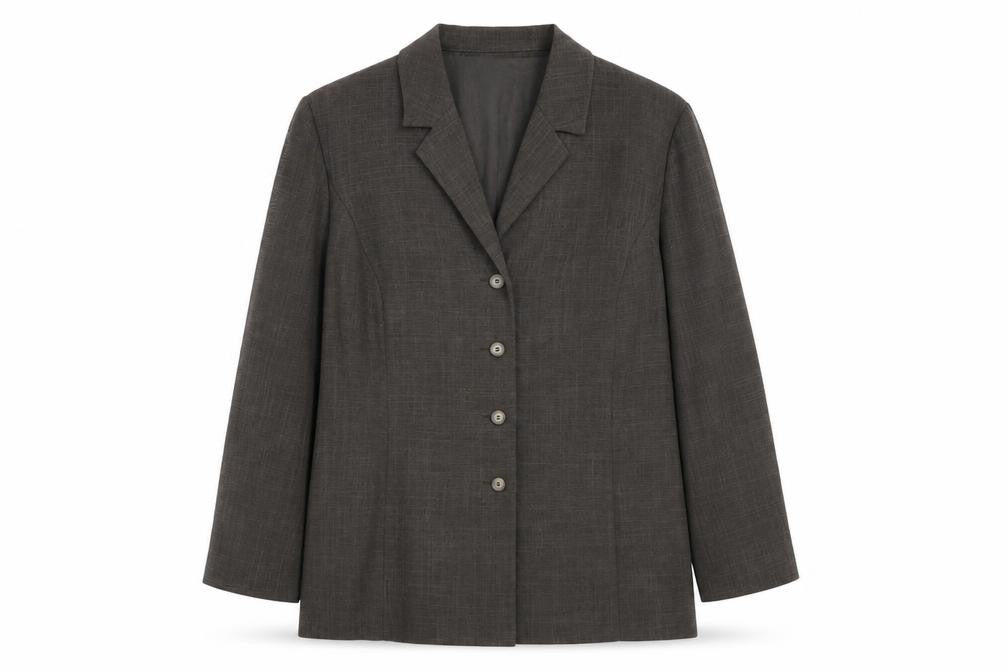 Vicini Women Brown Size 16 Single-Breasted Suit Jacket
