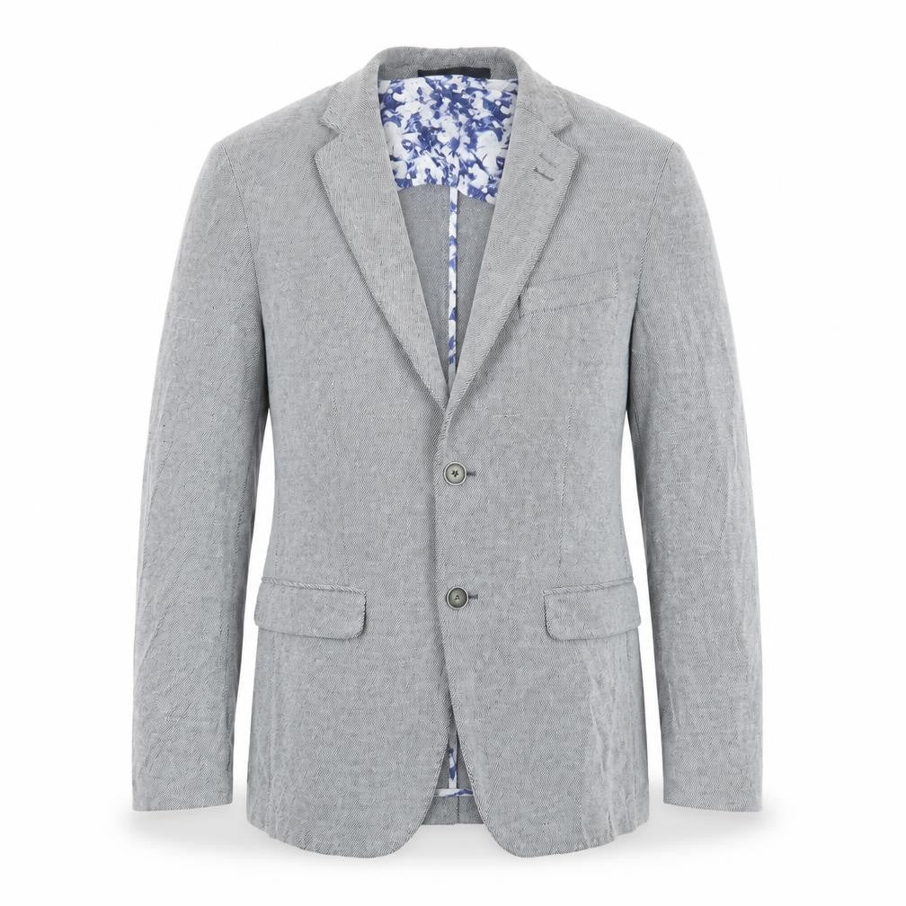 s.Oliver Men’s Grey 36R Suit Jacket Blazer Regular Fit Notch Lapel