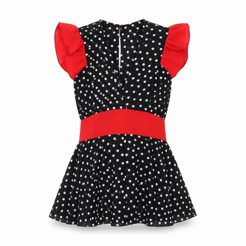 Baylis & Knight Womens Black Polka Dot Blouse Size 10 Wrap Style