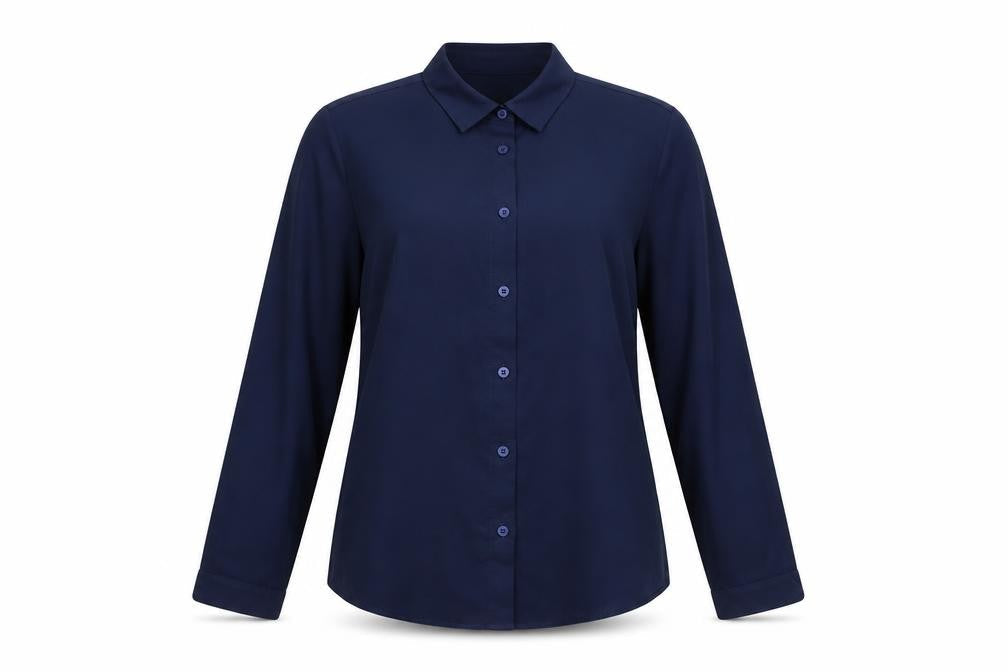 Editor's Cut Women's Blue Size 12 Long Sleeve Button-Up Shirt