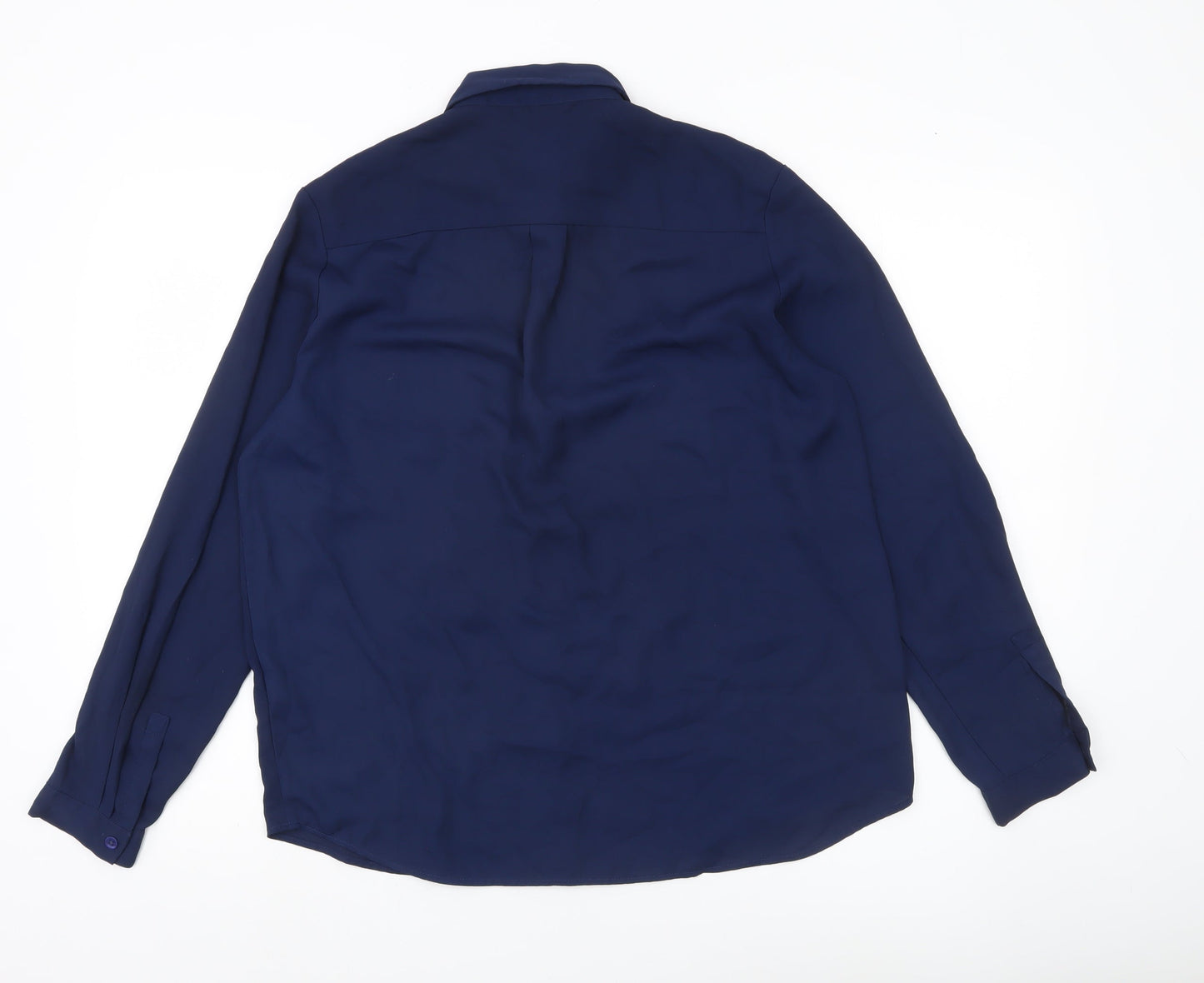 Editor's Cut Women's Blue Size 12 Long Sleeve Button-Up Shirt