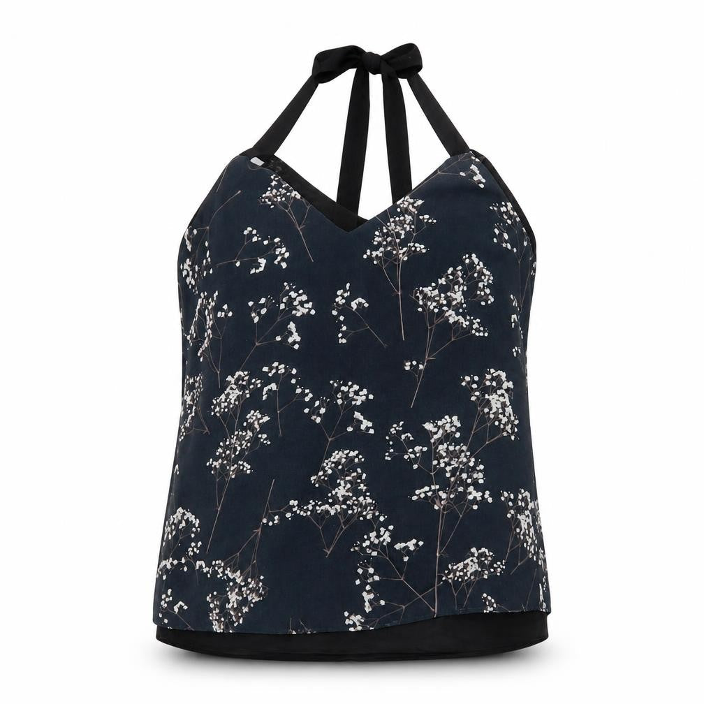 Mint Velvet Womens Black Floral Camisole Top Size 12 Sleeveless V-Neck