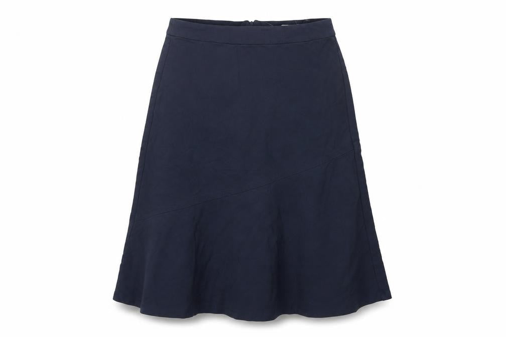 Finery Women’s Blue Midi Flare Skirt UK 12 Viscose Blend Lined