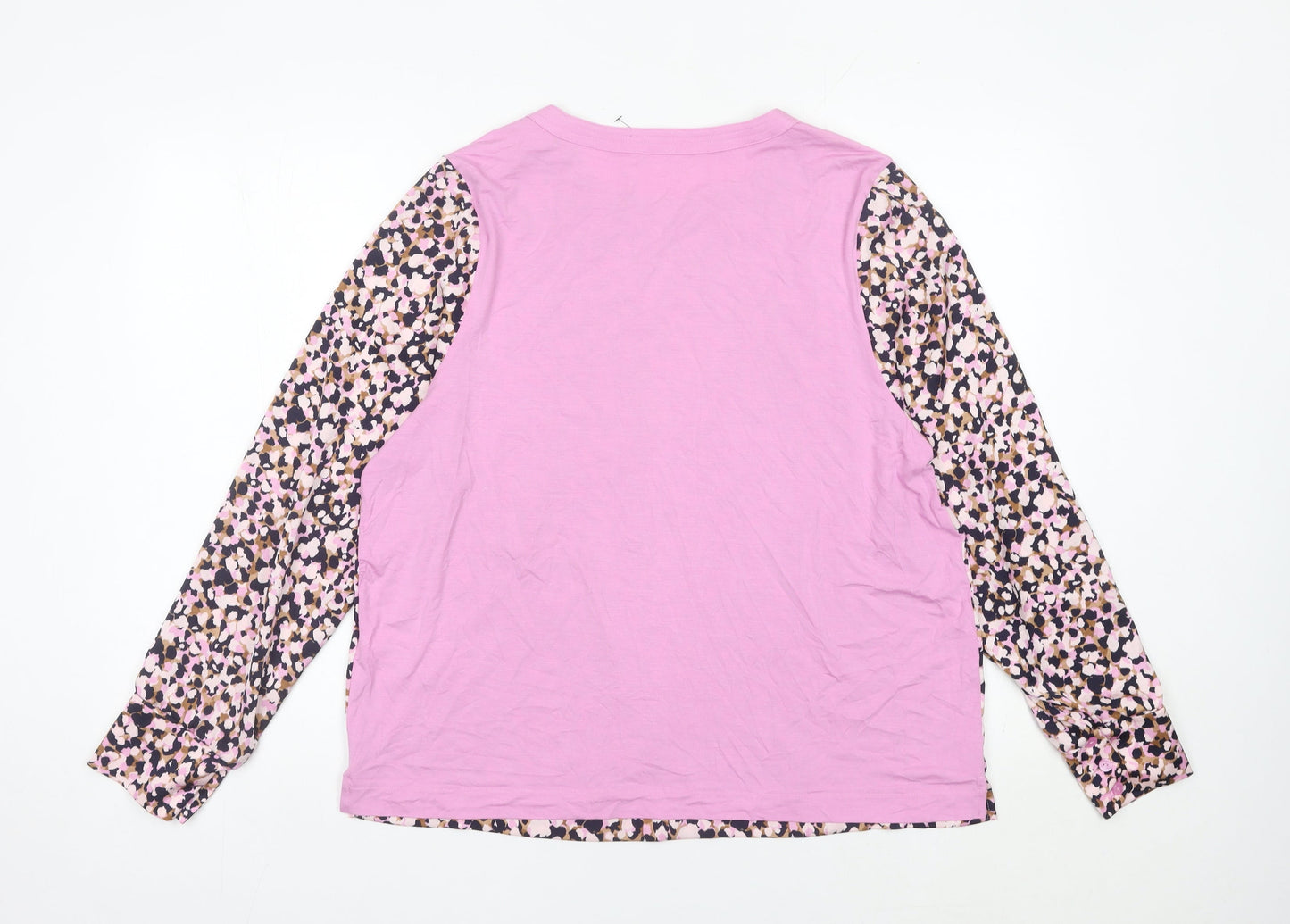 Marks and Spencer Women’s Multicolour Floral Blouse Size 14 Long Sleeve Jersey
