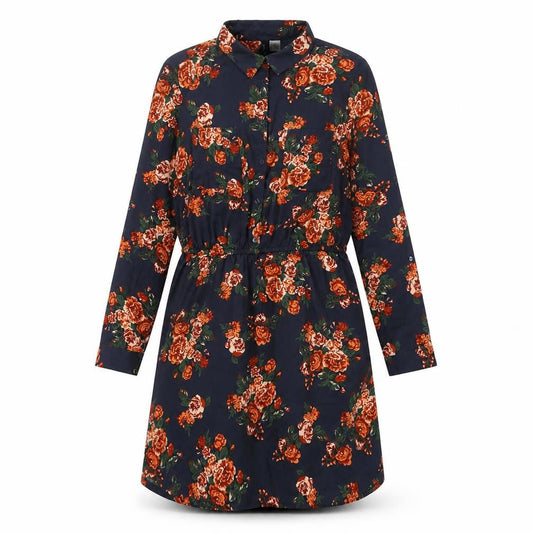 H&M Women’s Multicoloured Floral Shirt Dress Size 16 Collared