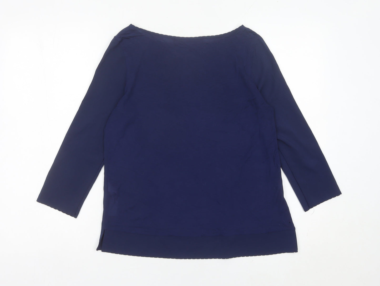 French Connection Women’s Blue XS Blouse 3/4 Sleeve Boat Neck