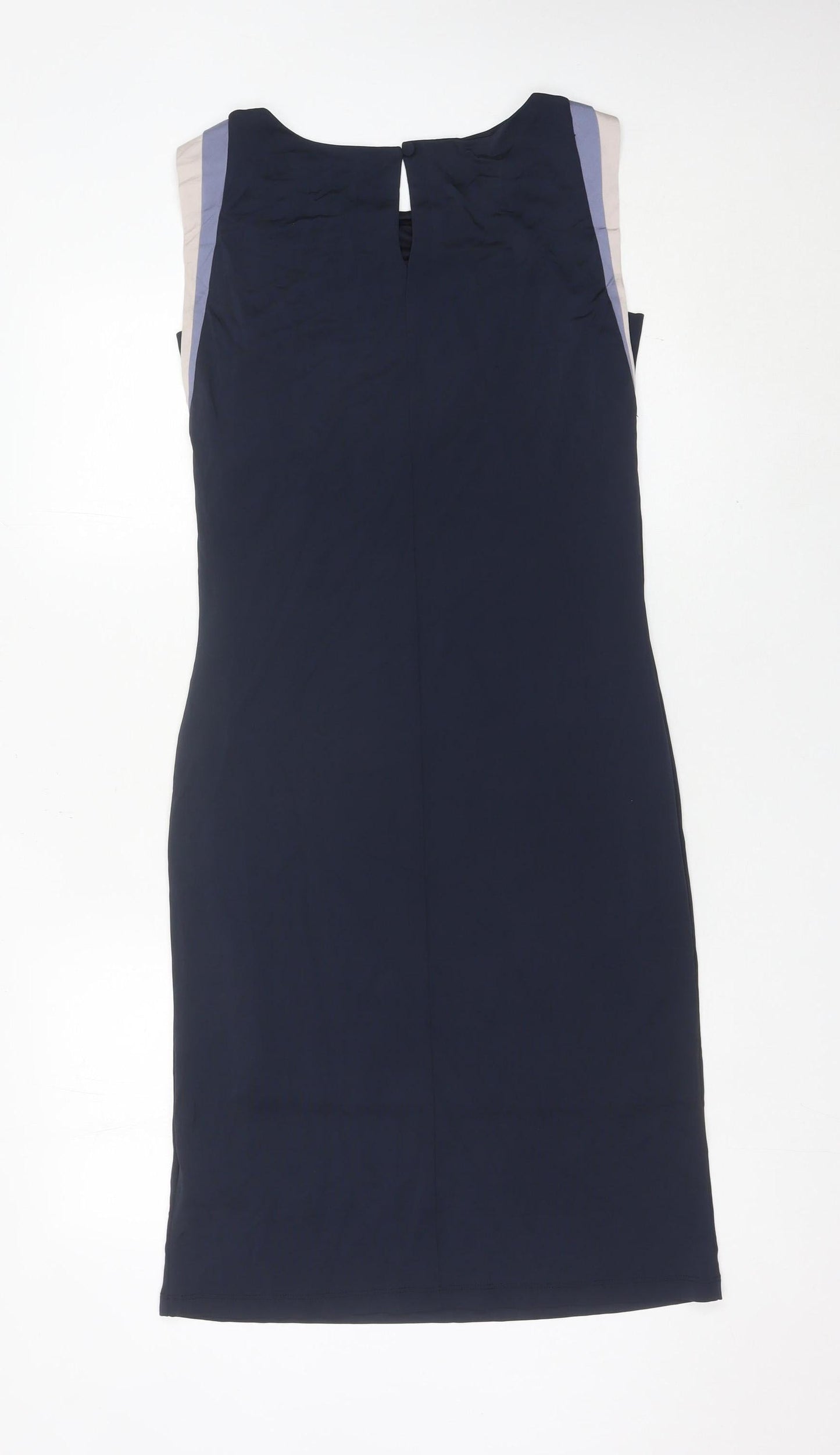 Marks and Spencer Women Blue Size 10 Sheath Dress Knee Length
