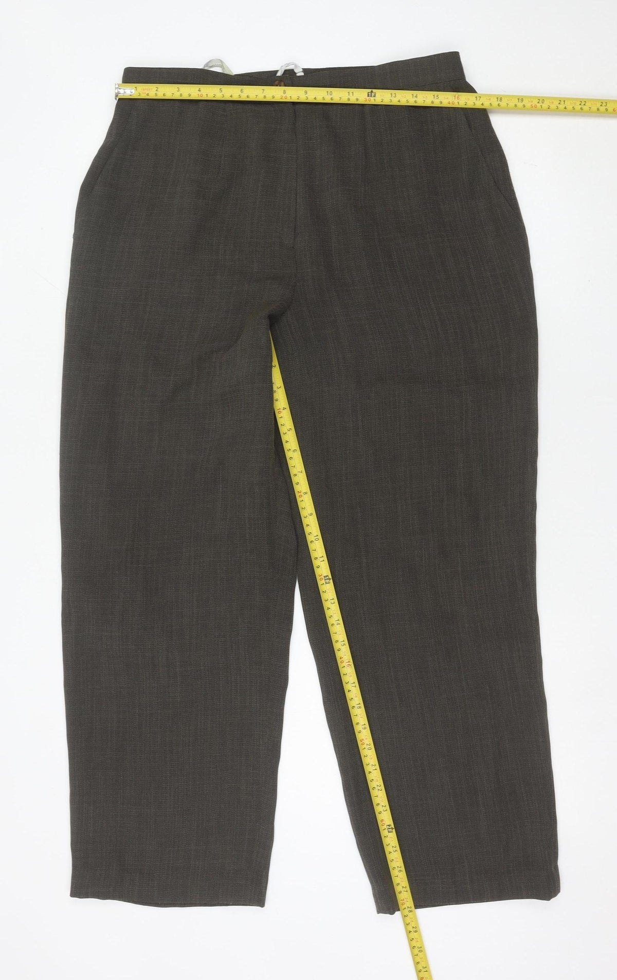 Vicini Women’s Brown Size 18 Straight Leg Polyester Trousers
