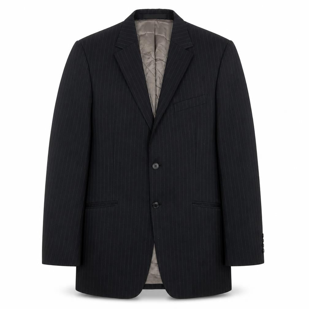 Marks & Spencer Men’s Grey Pinstripe Wool Blazer Jacket 40” Chest L