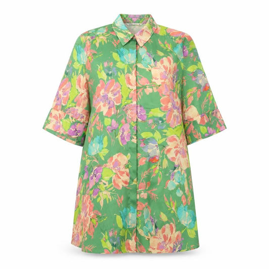 Zara Women’s Multicoloured Floral Shirt Dress Size 12 Belted