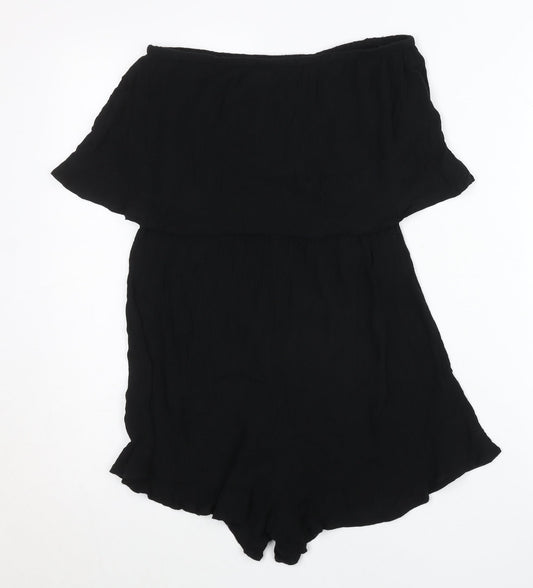 ASOS Women’s Black Tall S Off Shoulder Viscose Playsuit