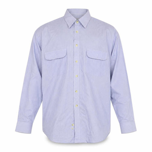 Target Men's Blue Long Sleeve Button-Up Shirt Size L 42in Regular Fit