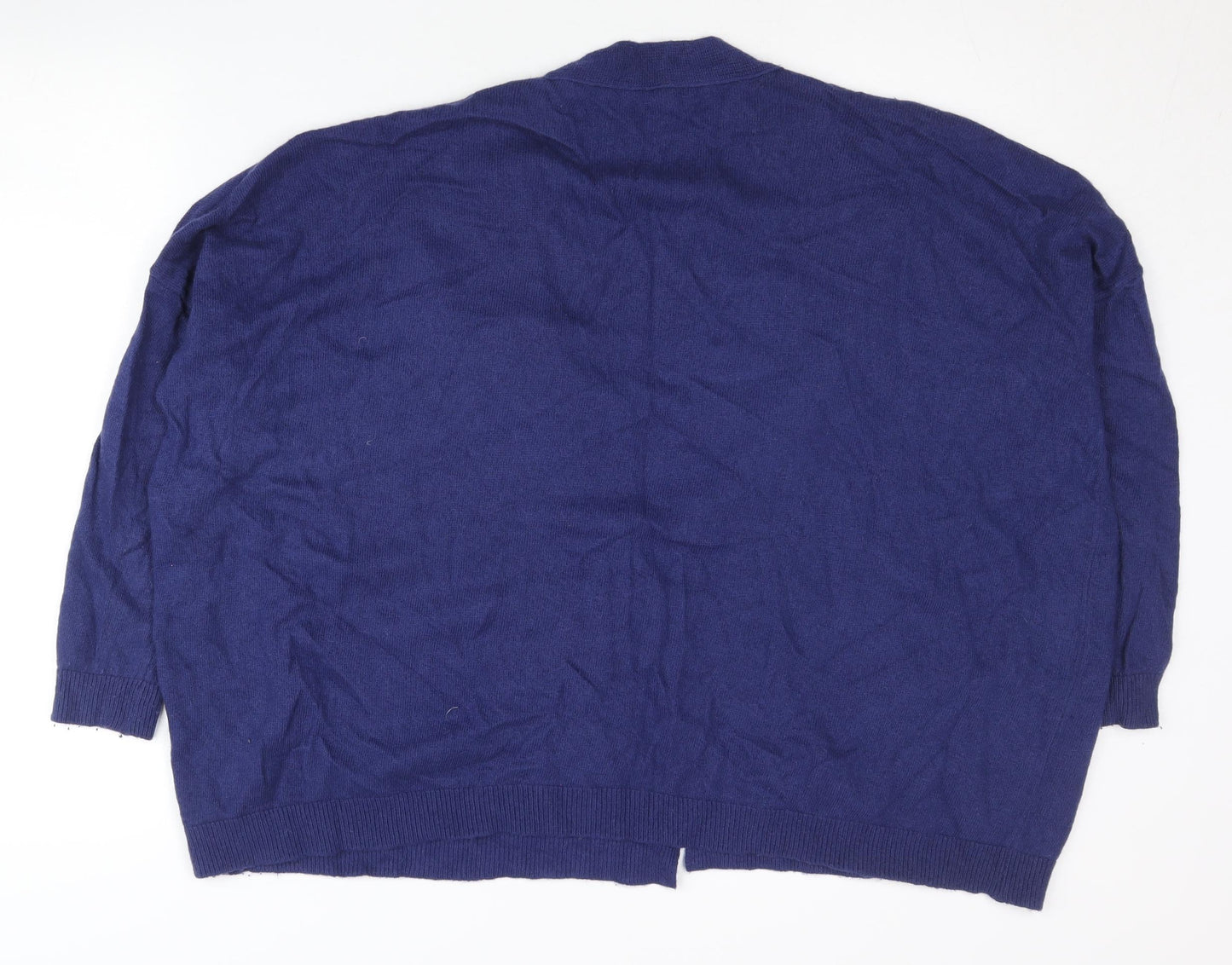 Benetton Women’s Blue Wool Blend V-Neck Cardigan Size S