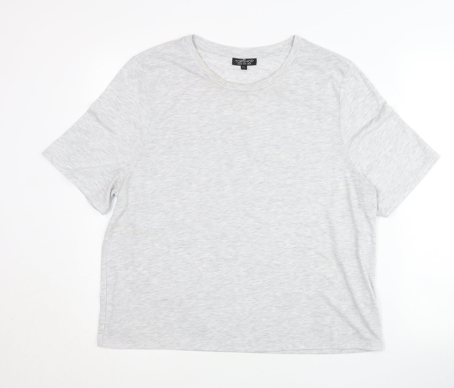Topshop Women’s Grey Tall Size 18 Basic Short Sleeve T-Shirt