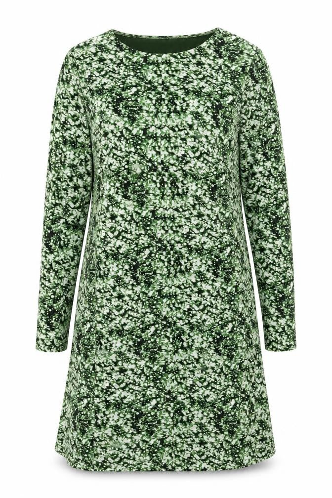 Marks & Spencer Women’s Green Shift Dress Size 10 Knee Length Long Sleeve