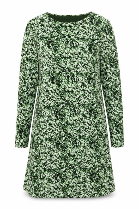 Marks & Spencer Women’s Green Shift Dress Size 10 Knee Length Long Sleeve