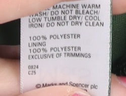 Marks and Spencer Women’s Green Shift Dress Size 10 Knee Length Long Sleeve