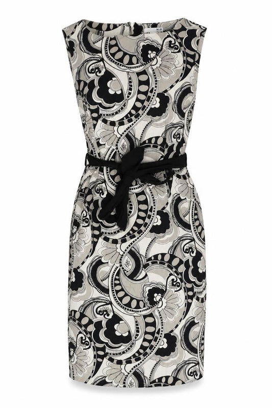 H&M Women’s Black White Geometric Sheath Dress Size 6