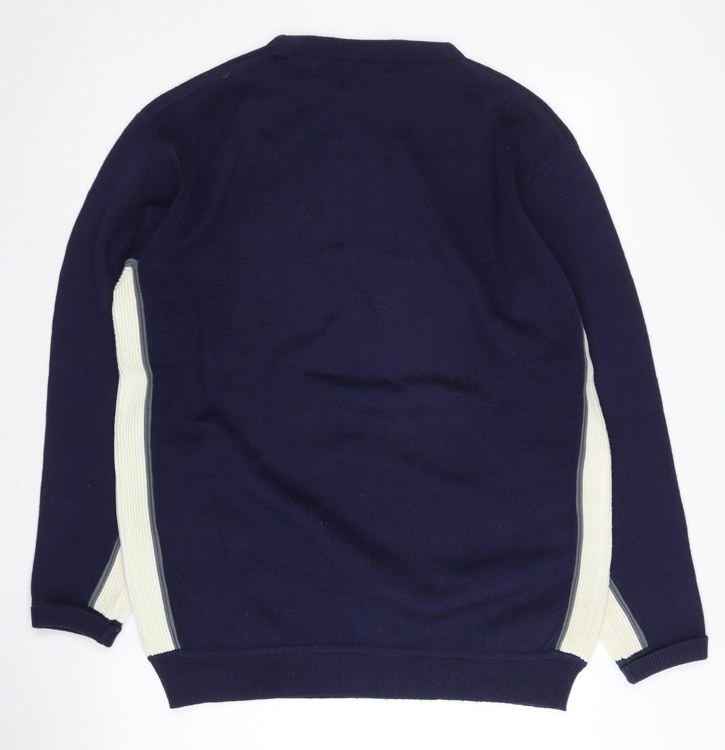 Rapid Fire Men’s Blue Medium Pullover Jumper, Crew Neck, Long Sleeve