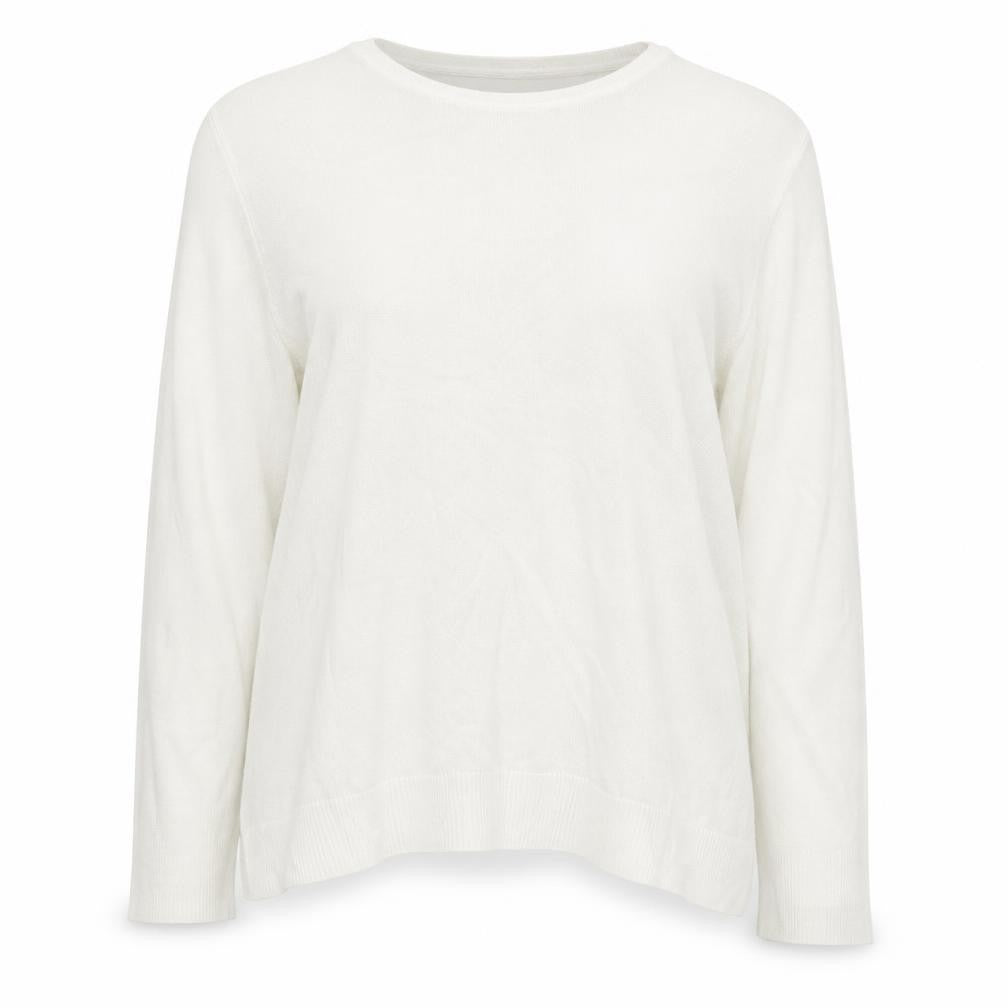 DeFacto Women’s White 7XL Pullover Jumper Round Neck Knit
