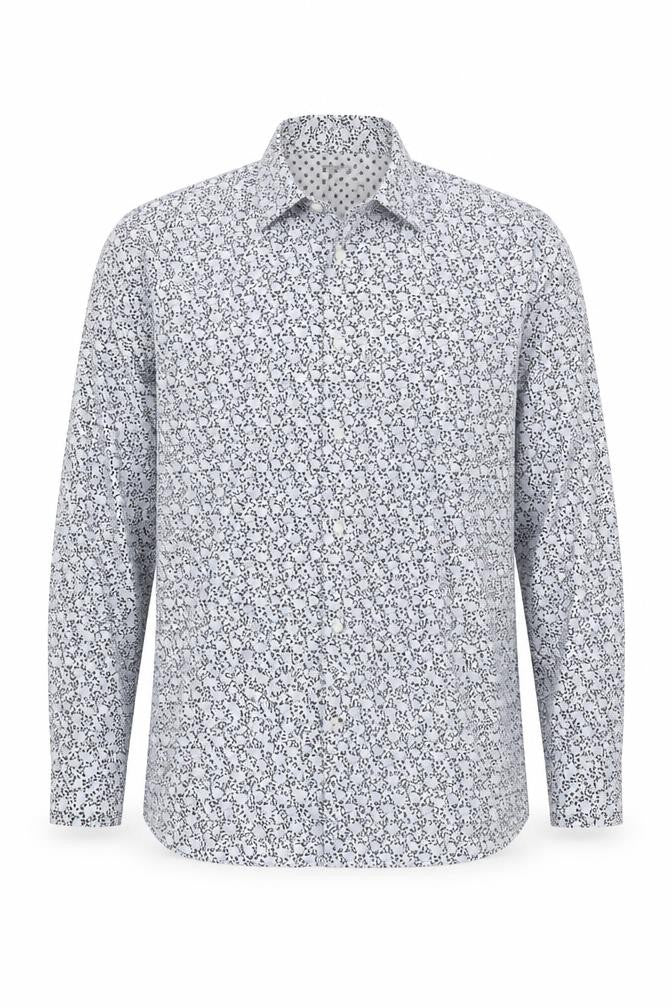 Ted Baker Mens Blue Floral Shirt Size M Regular Fit Casual