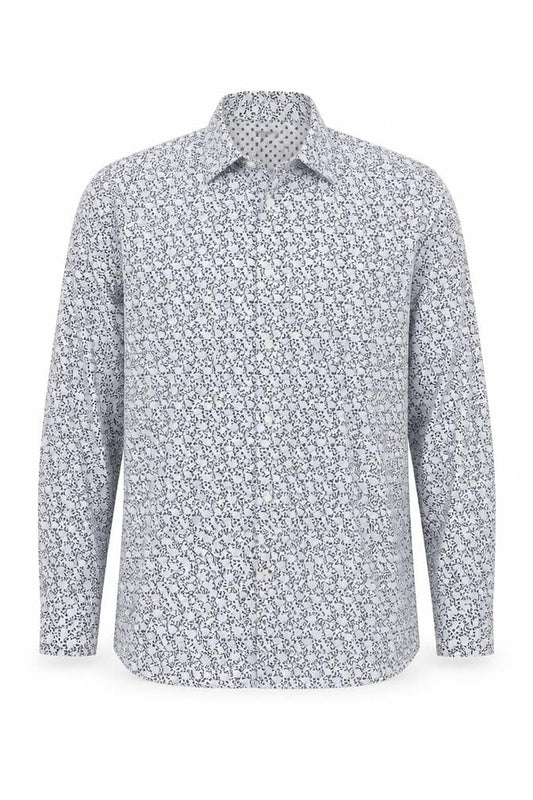 Ted Baker Mens Blue Floral Shirt Size M Regular Fit Casual