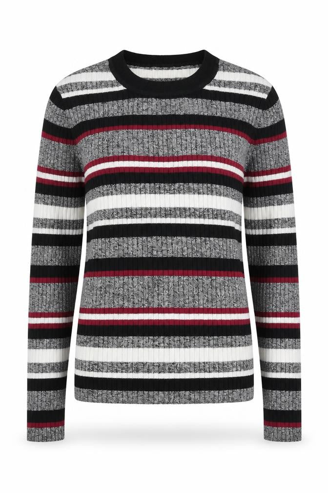 H&M Women’s Multicolour Striped Pullover Jumper Size S Crew Neck