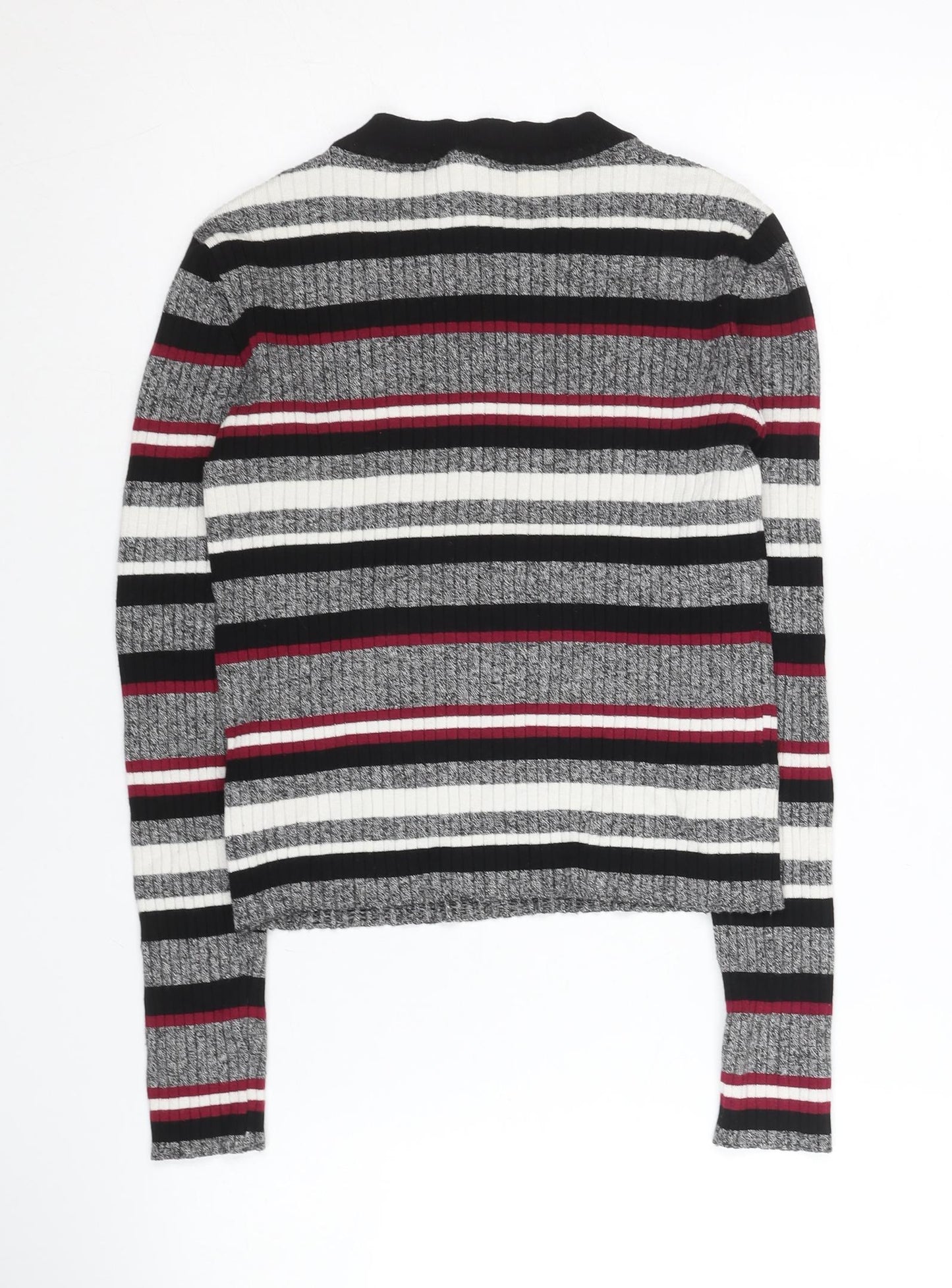 H&M Women’s Multicolour Striped Pullover Jumper Size S Crew Neck
