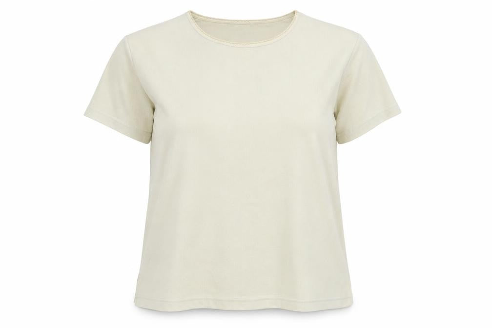 Papaya Women Beige Size 16 Short Sleeve Basic T-Shirt