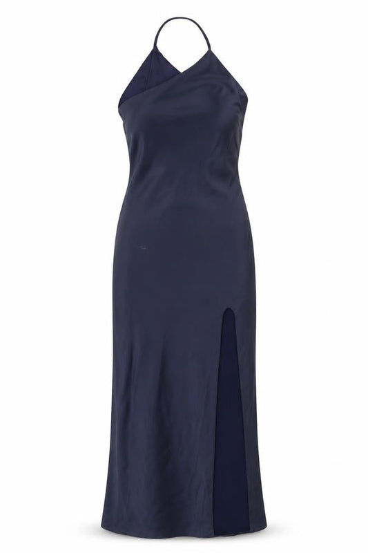 ASOS Women’s Blue Size 10 Slip Dress Long V-Neck Sleeveless