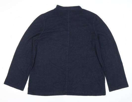 C&A Yessica Unisex Blue Mock Neck Pullover Sweatshirt M