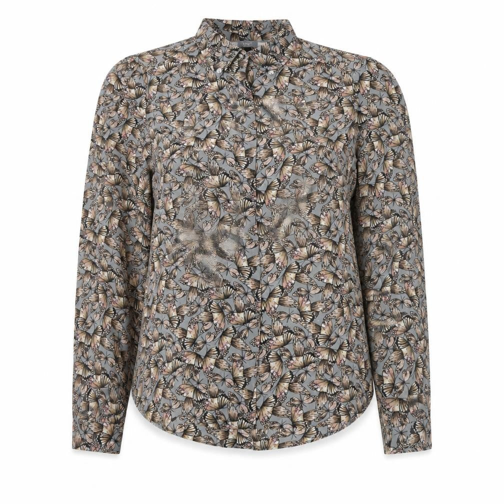 Next Womens Multicoloured Butterfly Print Button-Up Shirt Size 6