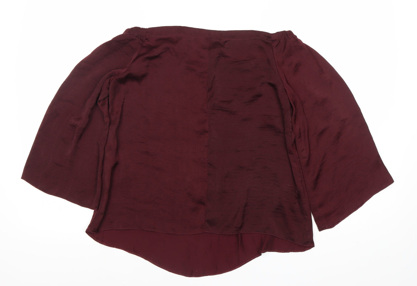 Wallis Womens Red Blouse UK S 3/4 Sleeve Polyester Workwear