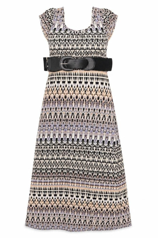 Wallis Womens Multicoloured Geometric A-Line Knee Length Dress S