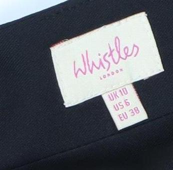 Whistles Women’s Black Wool Pencil Skirt Size 10 Knee Length Formal