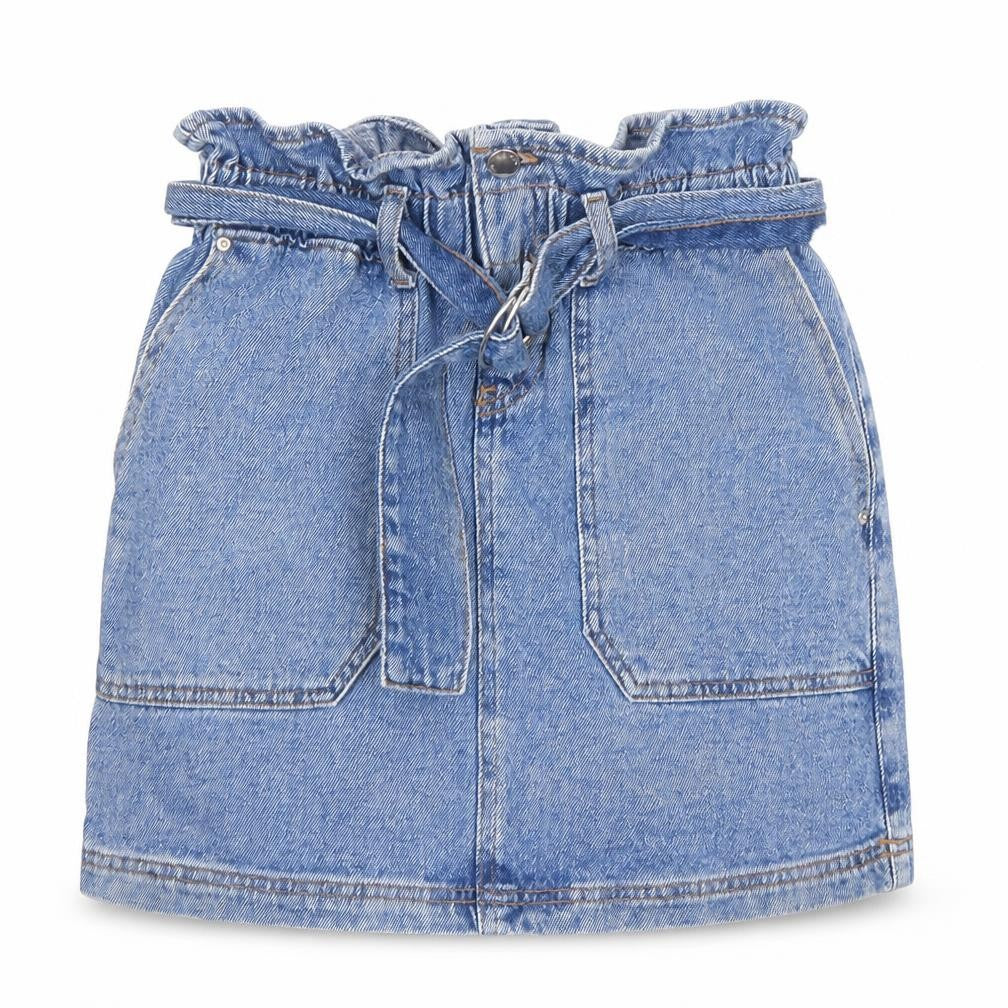 Denim Co Womens Blue Cotton Denim Short Skirt Size 8 High Rise Pockets