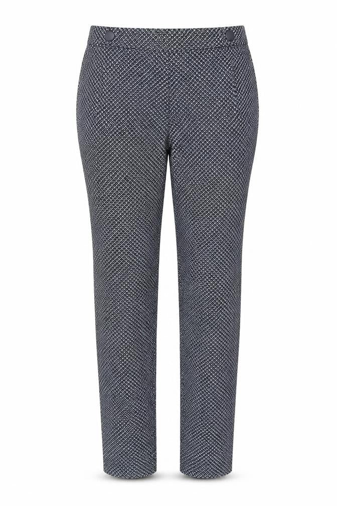 Red Herring Womens Blue Geometric Slim Fit Trousers Size 12