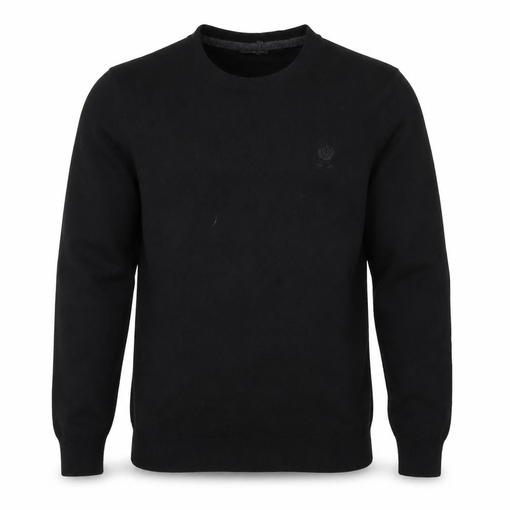 Jeff Banks Men’s Black Medium Pullover Jumper Knit Crew Neck