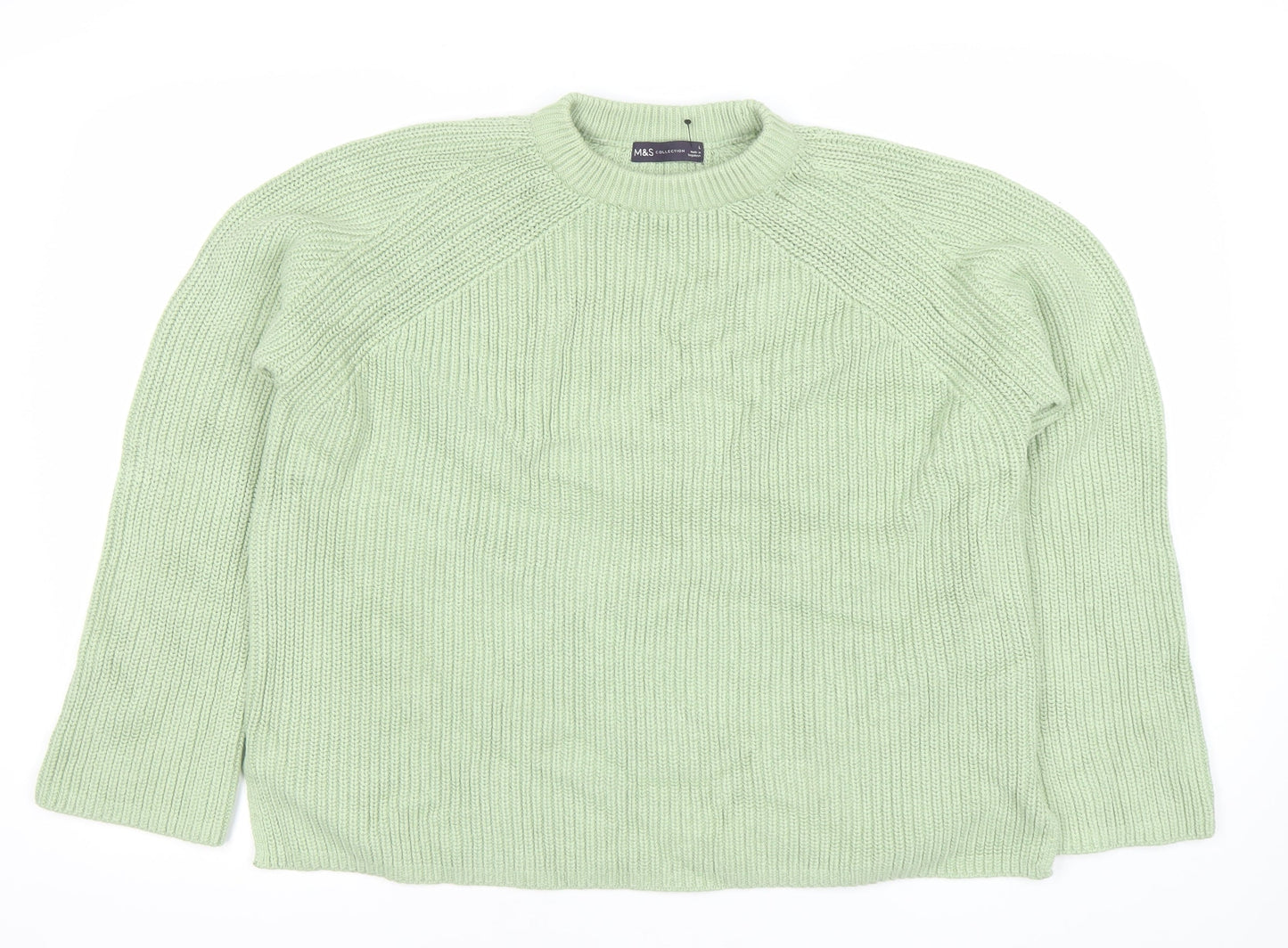 Marks and Spencer Women’s Green L Crew Neck Knit Jumper