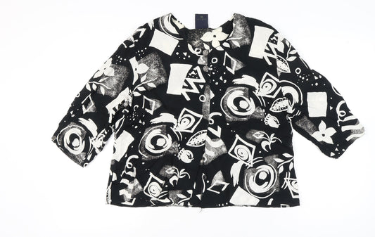 Your Sixth Sense Women’s Black Geometric Art Blouse Size 18