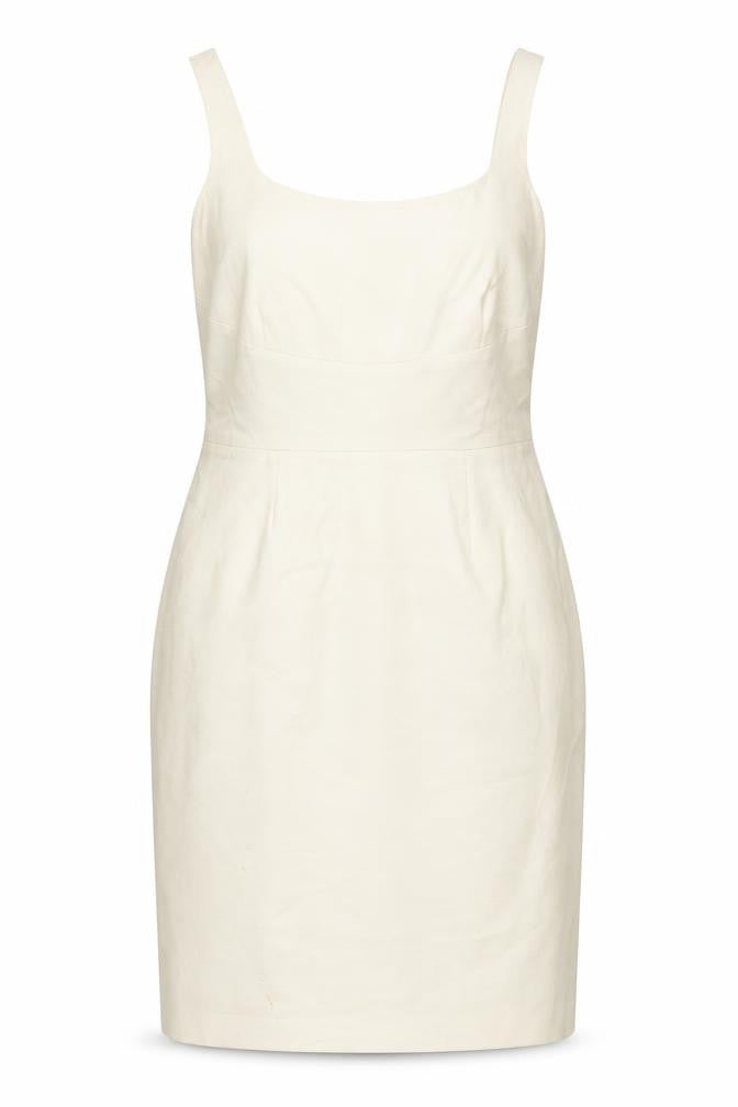 Coast Women Ivory Sheath Dress Size 12 Sleeveless Formal Wedding