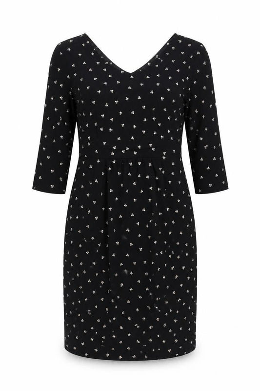 Séraphine Women Black Polka Dot Sheath Dress UK 10