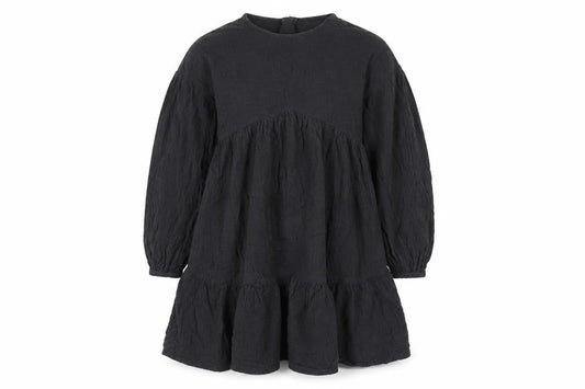 Marks & Spencer Girls Black Cotton Skater Dress 9-10Y Long Sleeve