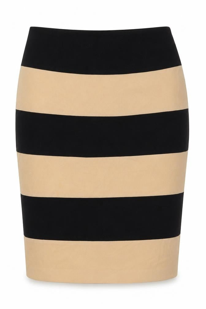 Principles by Ben de Lisi Women’s Black Beige Striped Pencil Skirt Size 12