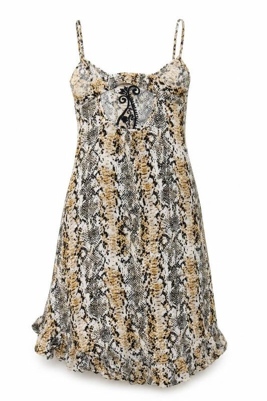 River Island Women’s Multicoloured Animal Print Slip Dress M