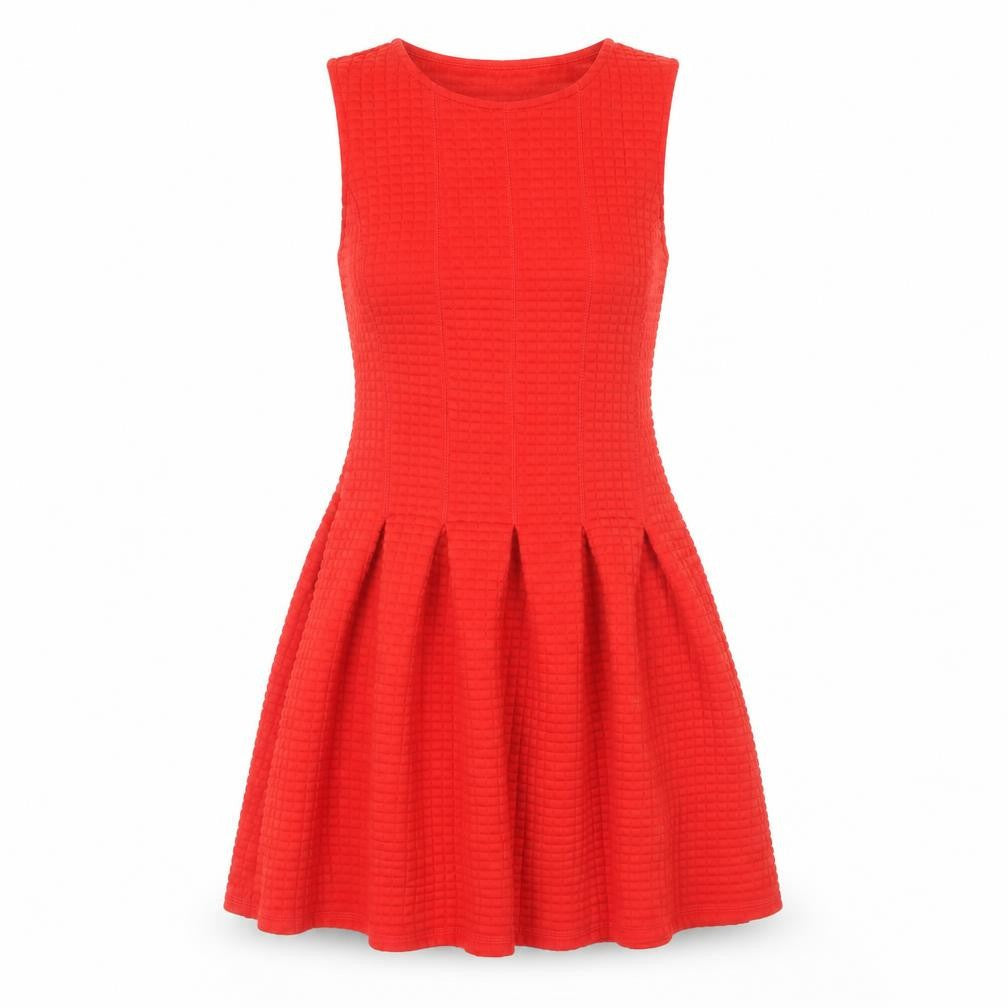H&M Women’s Red XS Skater Dress Sleeveless Scoop Neck