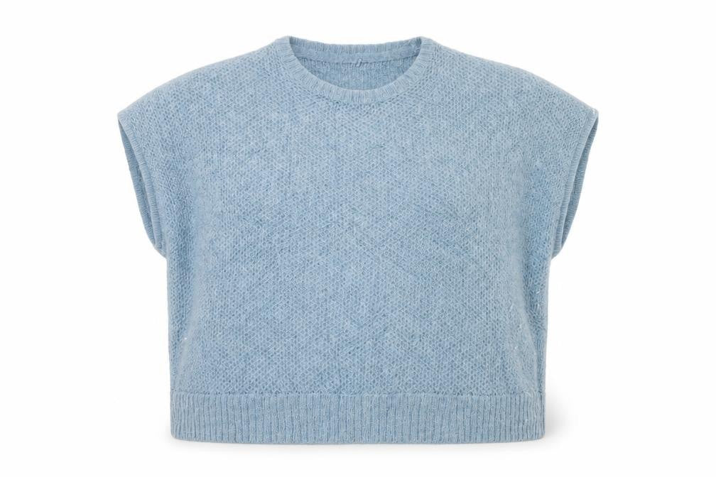 Gerry Weber Women’s Blue Knit Sleeveless Pullover Jumper Size 16