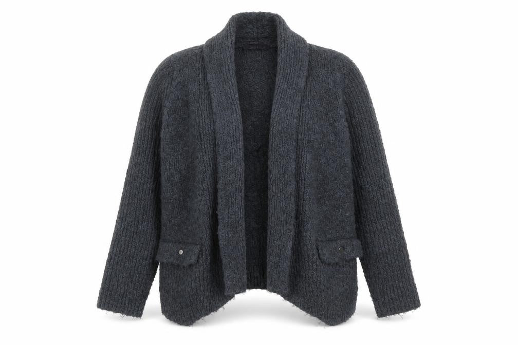 Marks & Spencer Womens Grey Chunky Knit Cardigan UK 12