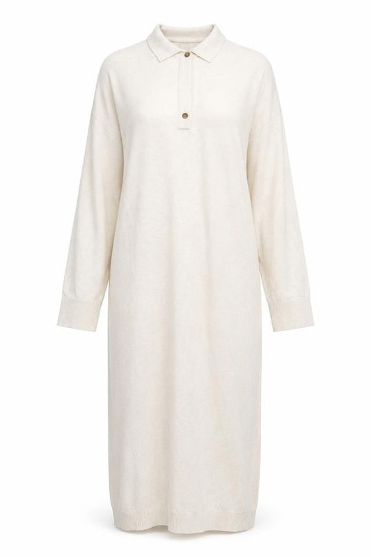 Zara Women’s Beige Collared Shirt Dress Size S Midi Long Sleeve
