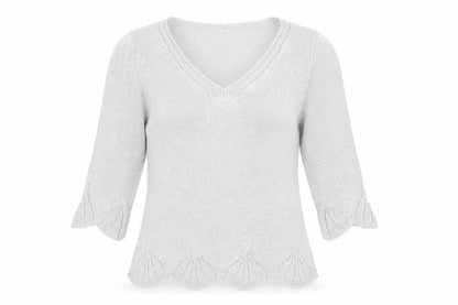 Marks & Spencer Women’s Grey V-Neck Pullover Jumper Size L